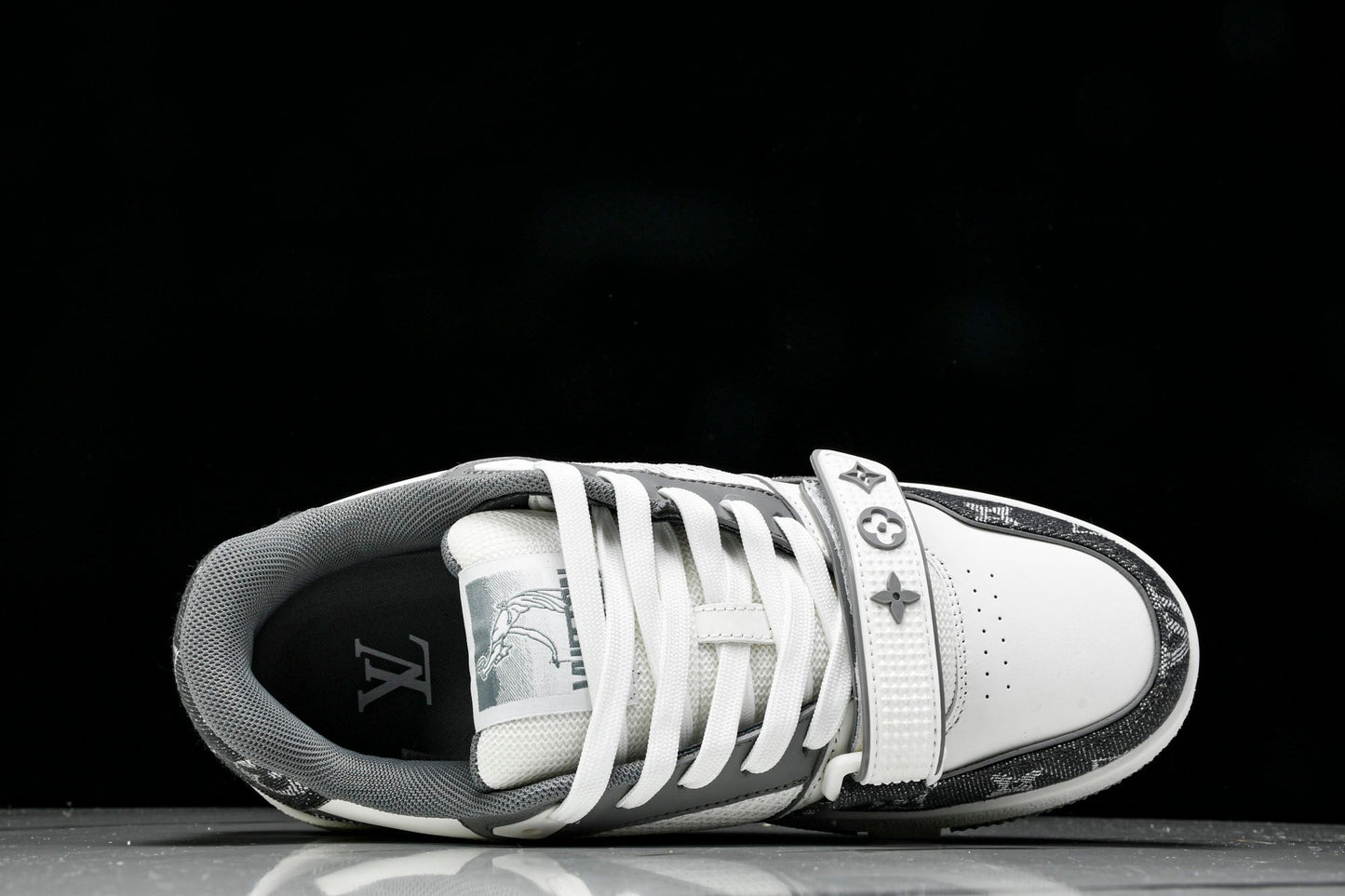 Louis Vuittоп Trainer Low Velcro Strap 'Monogram Denim Grey'