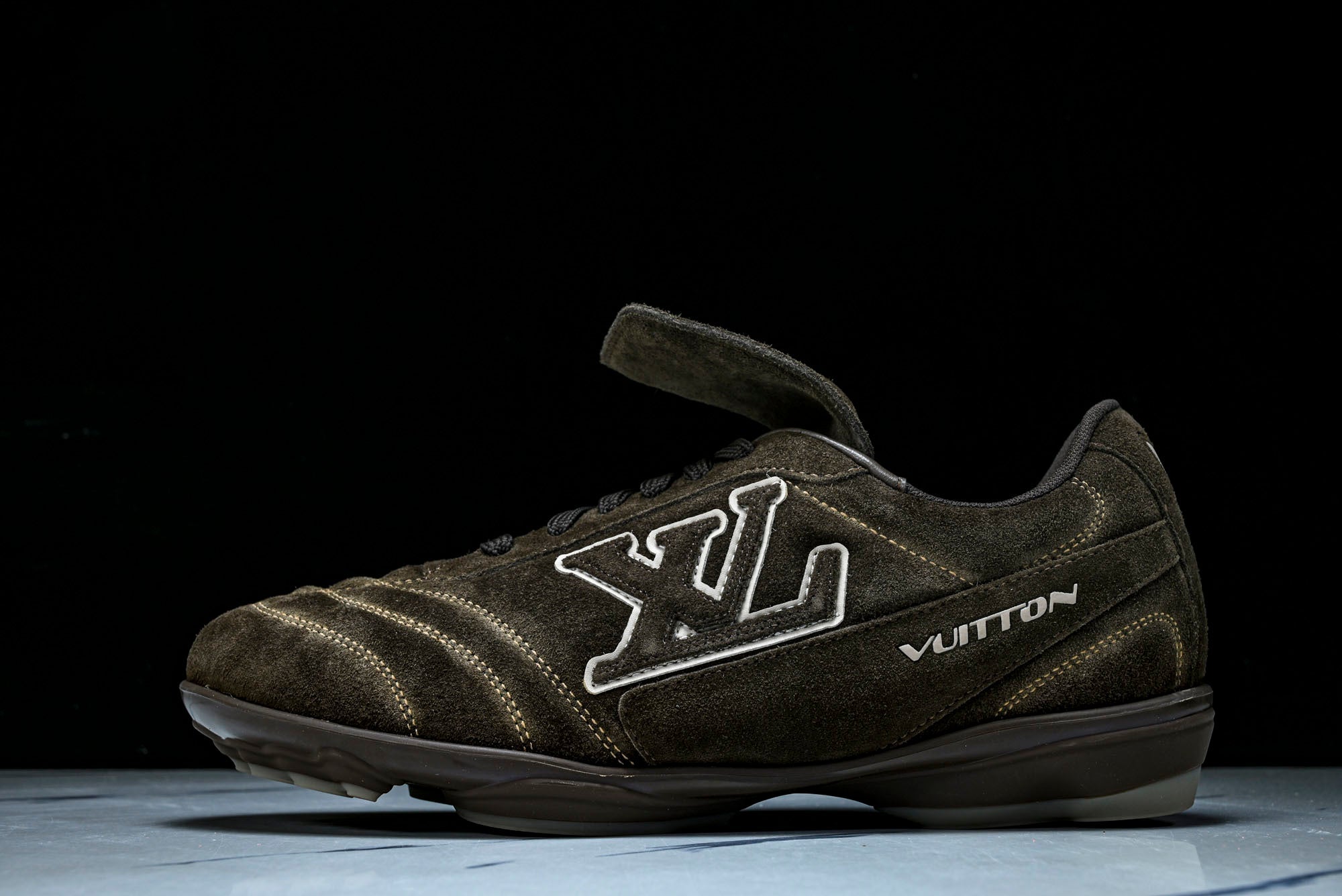 Louis Vuittоп Footprint Football Sneaker 'Brown Suede'