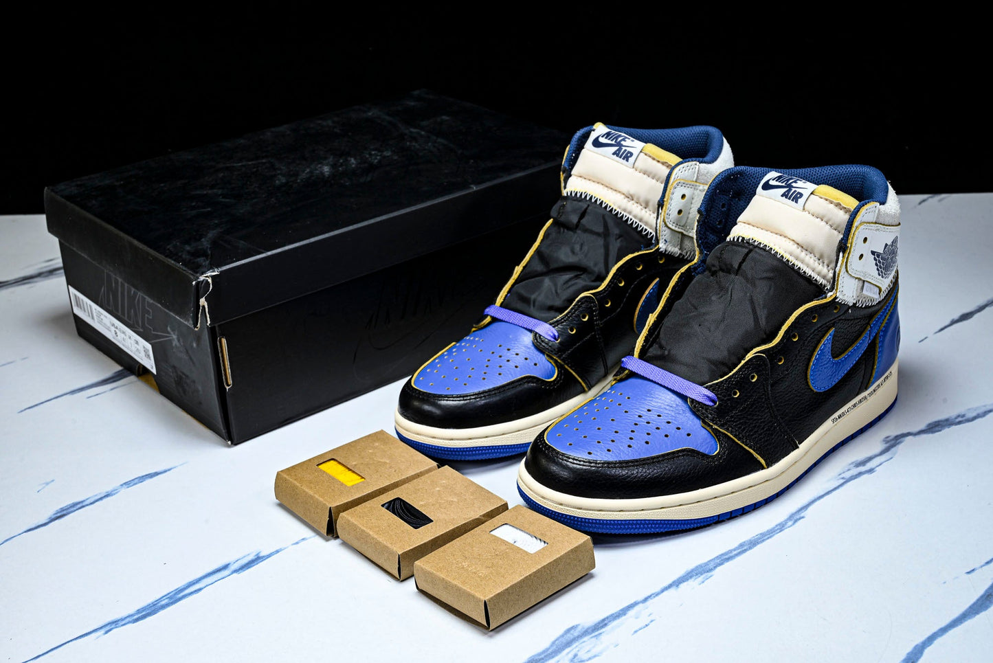 Union LA x Fragment x AJ1 Retro High 'Black Sport Royal'