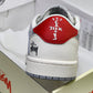 Travis Scott AJ1 Low x Stussy 'Grey White Red' (Custom)