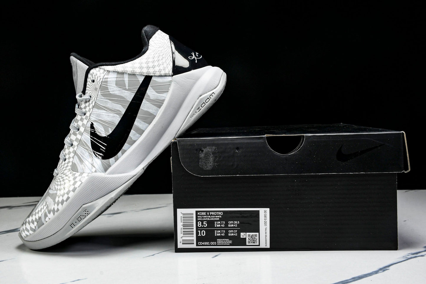 Kobe 5 Protro Demar Derozan PE 'Zebra'