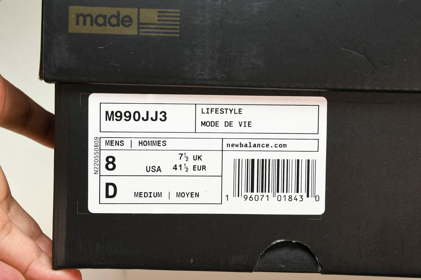 NB 990v3 x JJJJound 'Brown' - UK 7.5 / US 8 / EU 41.5