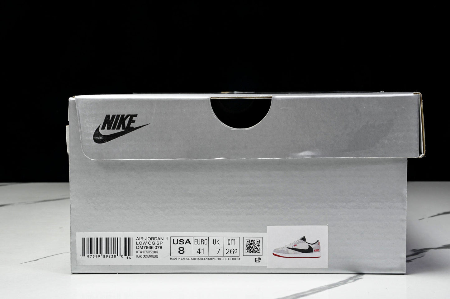 Travis Scott AJ1 Low x Year of The Snake x Supreme 'Grey Black' (Custom)