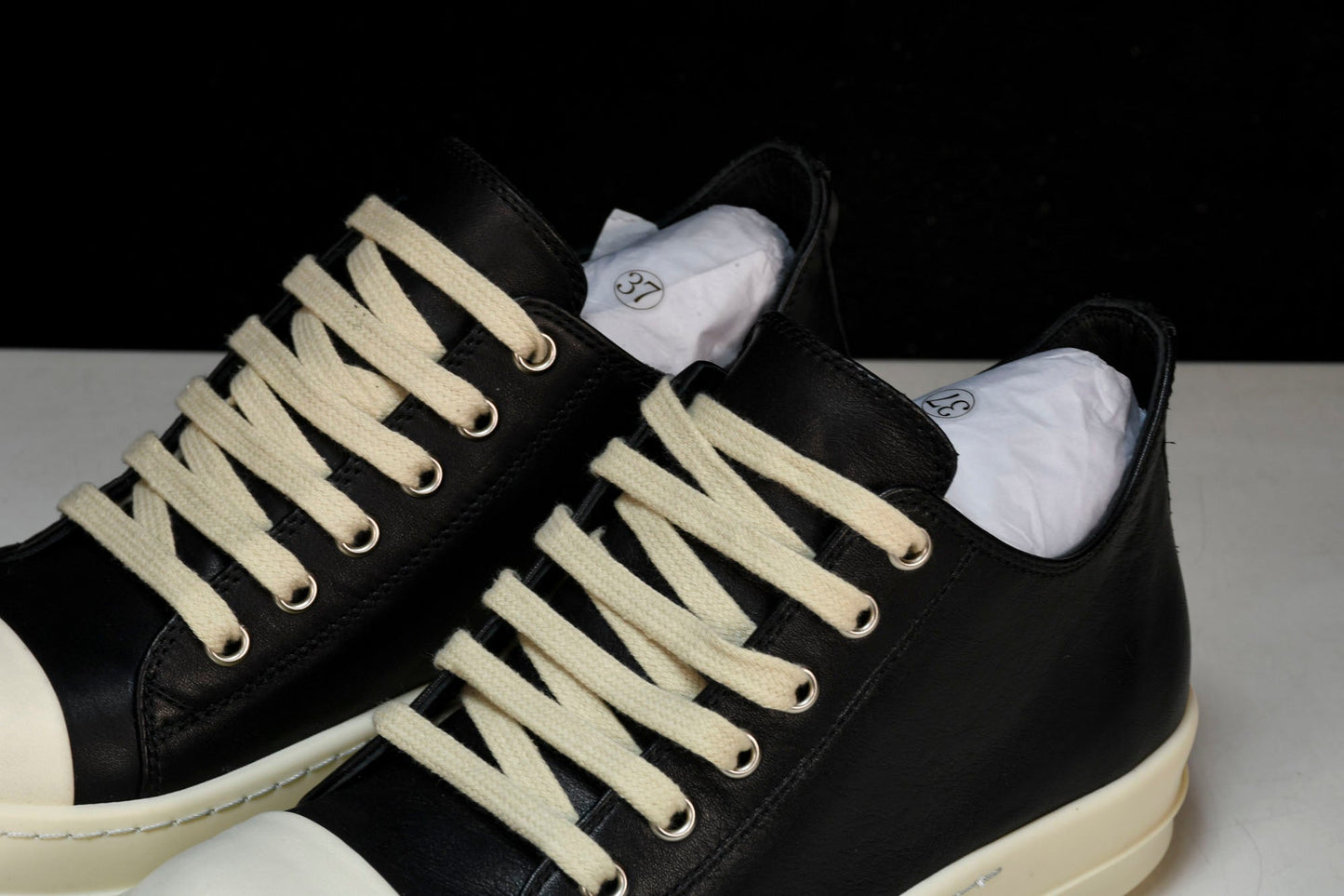 Rick Owens Ramones Low EDFU 'Black Milk' - UK 12 / US 13 / EU 46