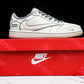 Travis Scott AJ1 Low x Supreme 'White Grey 3.0' (Custom)