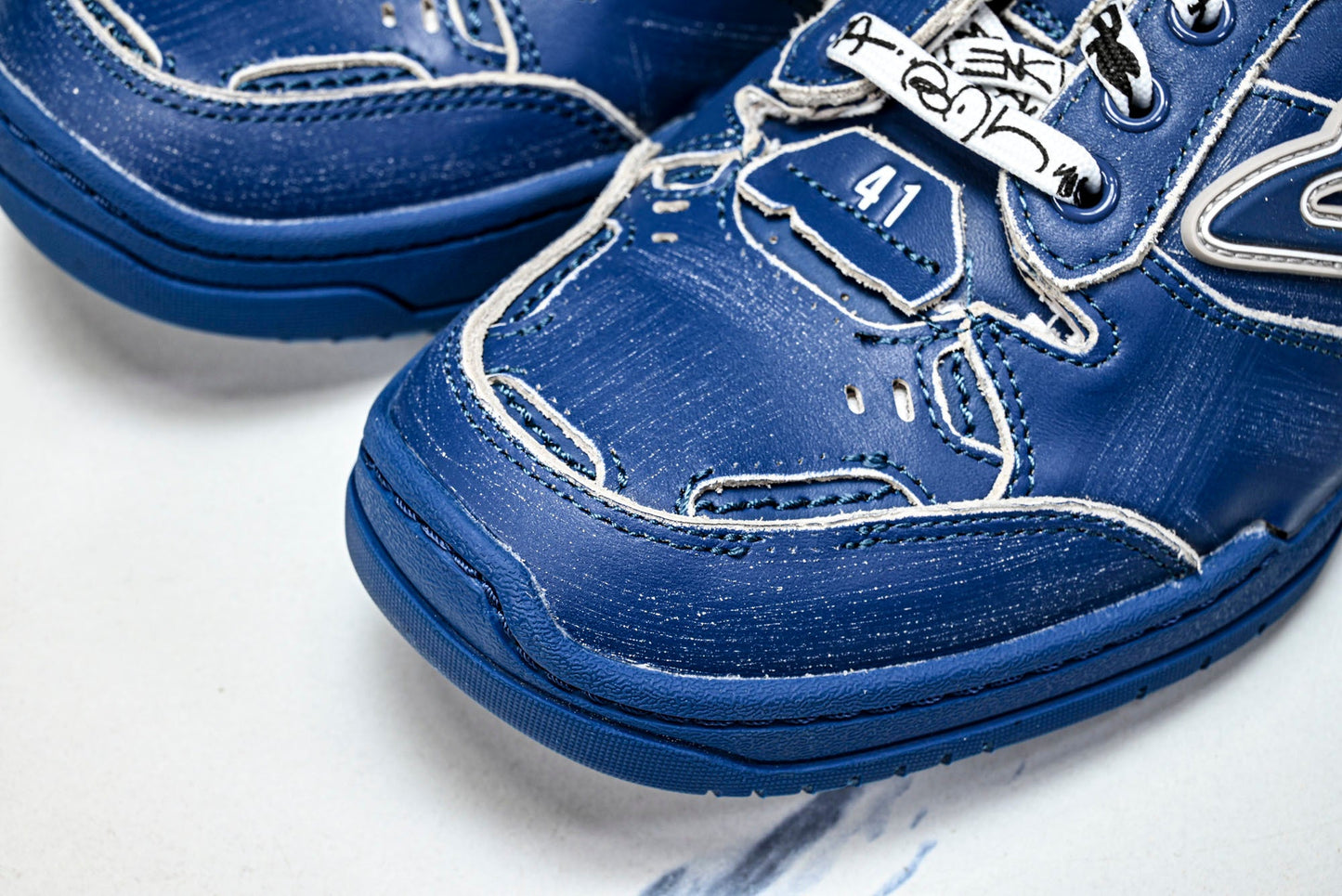 Вalenciaga Hamptons Worn-Out Sneaker 'Navy Blue'