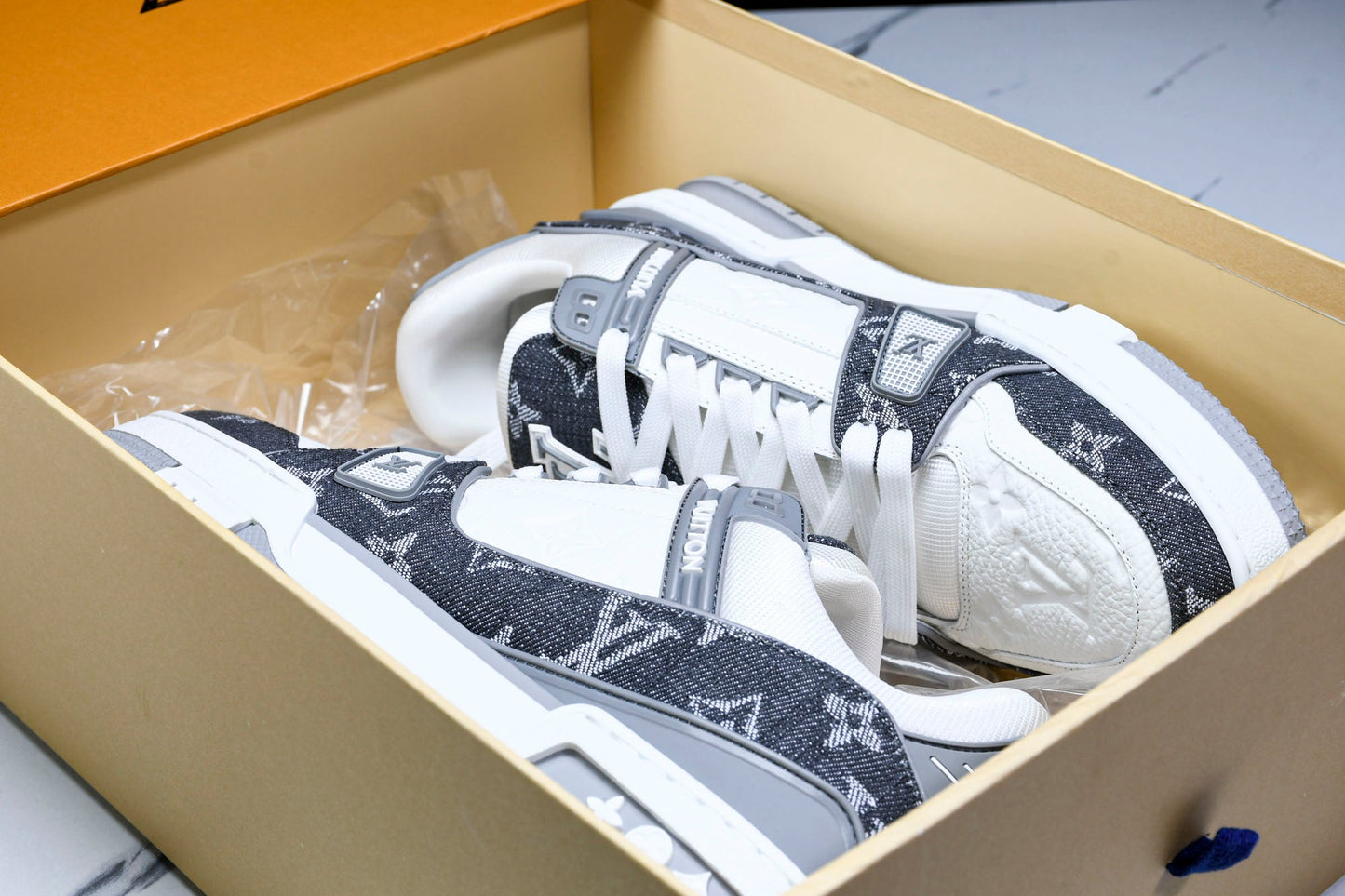 Louis Vuittоп Trainer Low 'Monogram Denim Grey White' - UK 9 / US 10 / EU 43