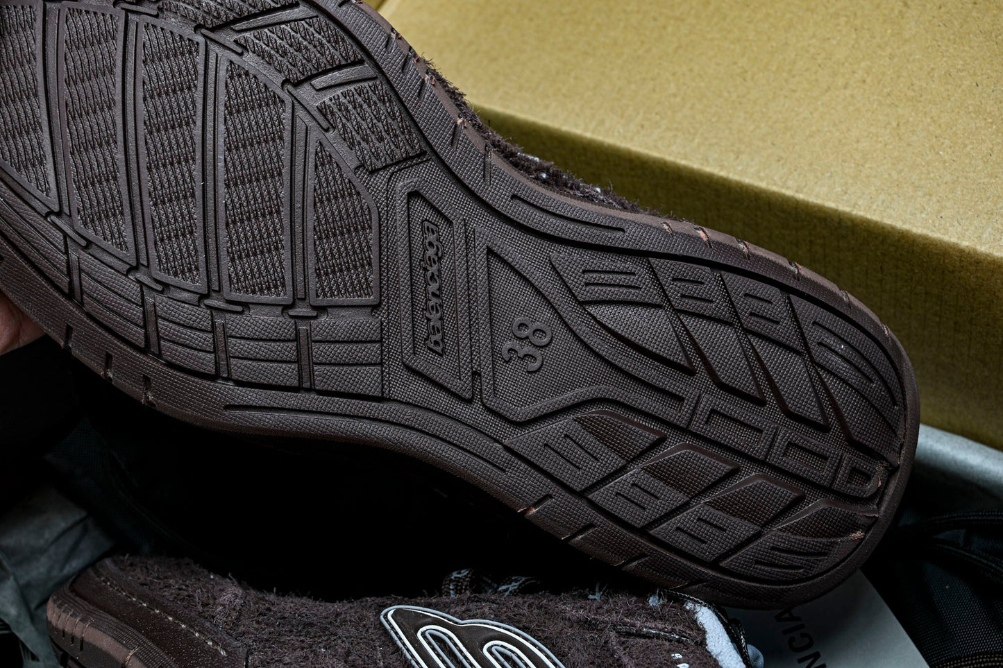 Вalenciaga Hamptons Suede Sneaker 'Dark Brown'