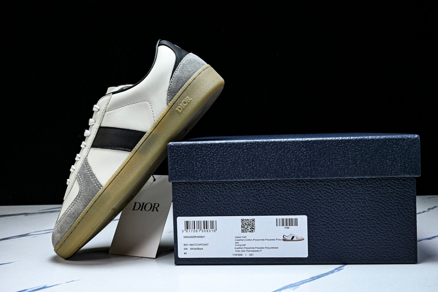 D1or B01 Matchpoint Sneaker 'Black White'