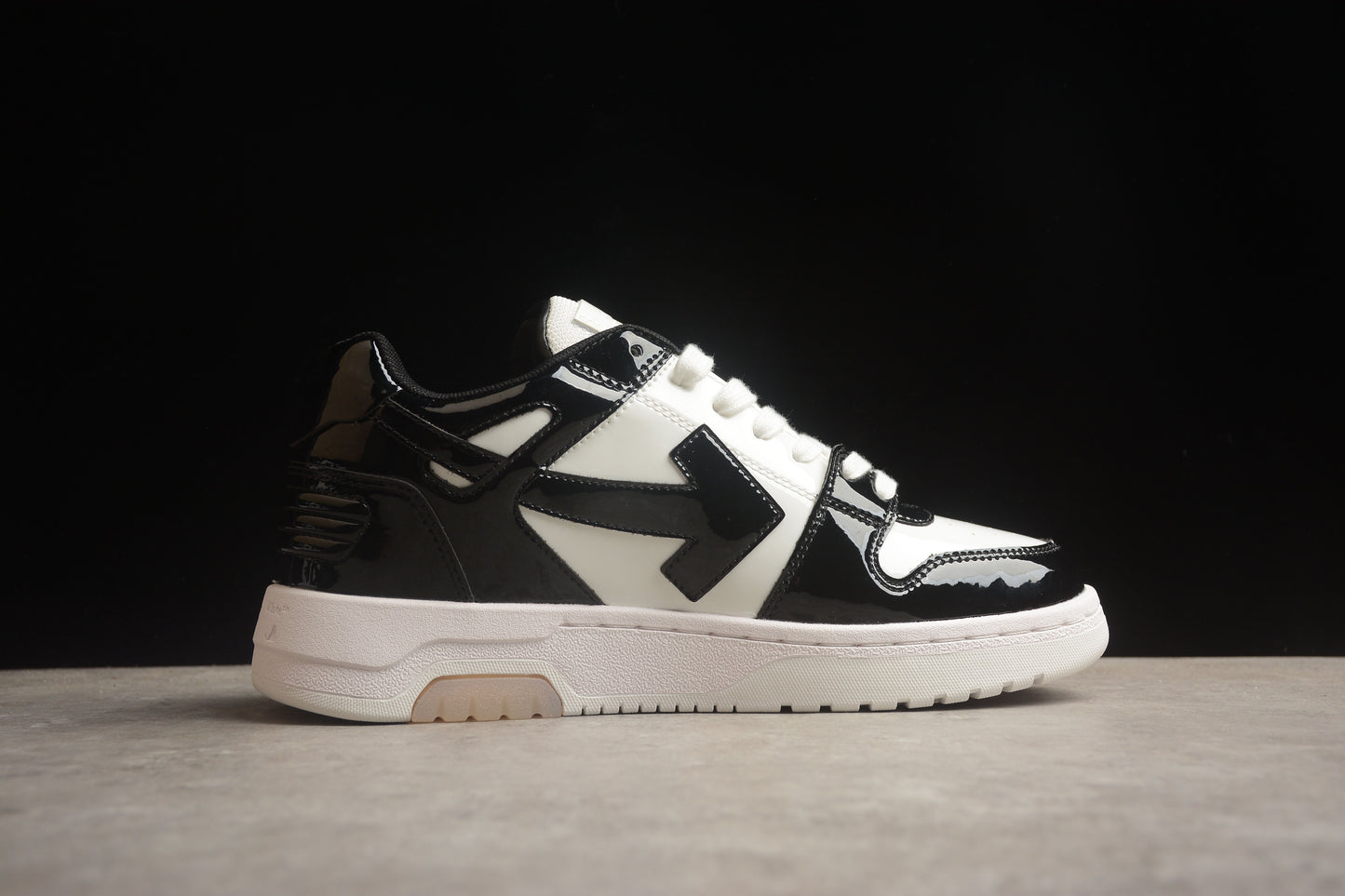 Off-White Out Of Office OOO Low Top 'Patent Black White'