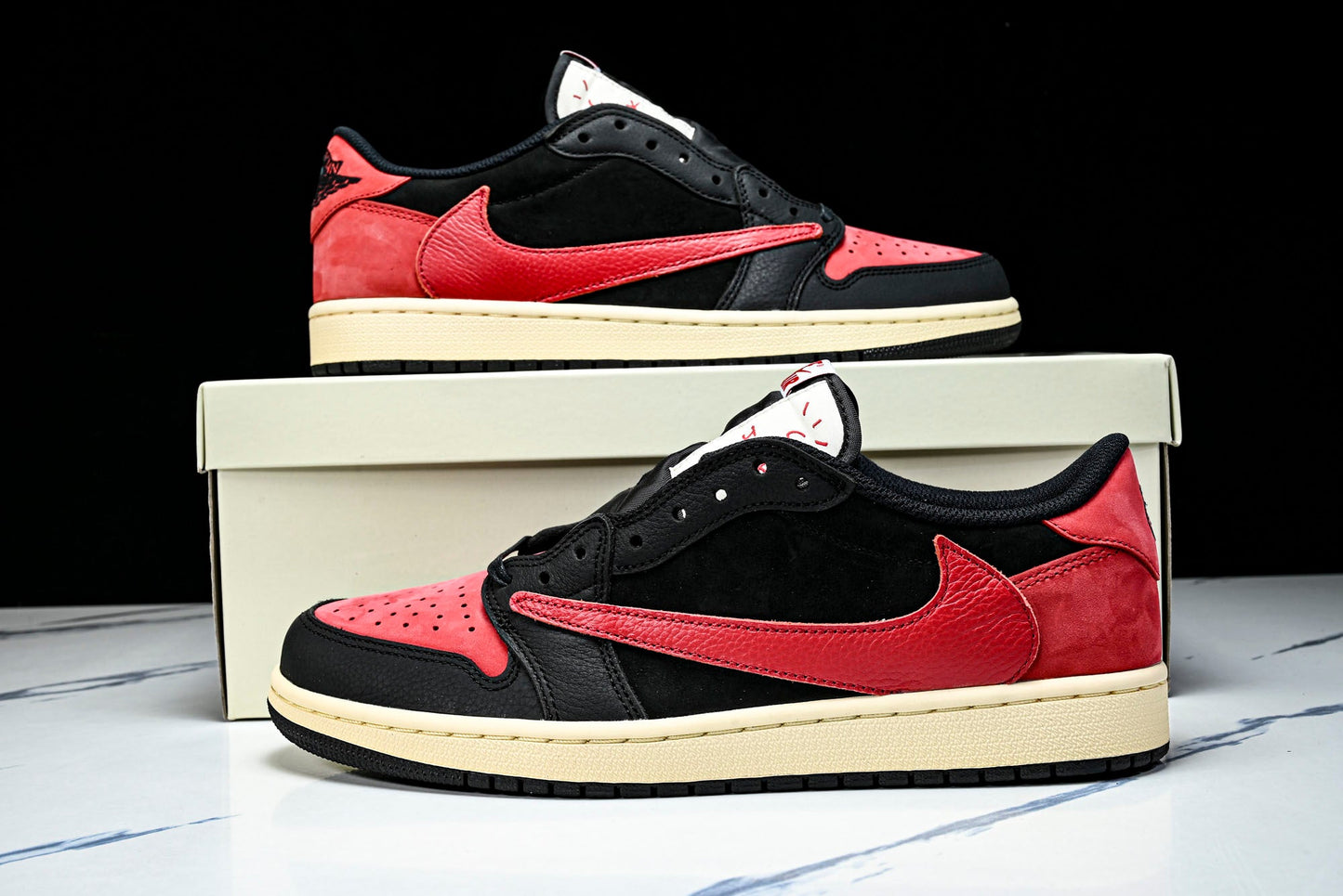 Travis Scott AJ1 Retro Low ‘Black Red' (Unreleased)