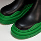 Вottega Veneta Tire Ankle Chelsea Boots 'Black Green'