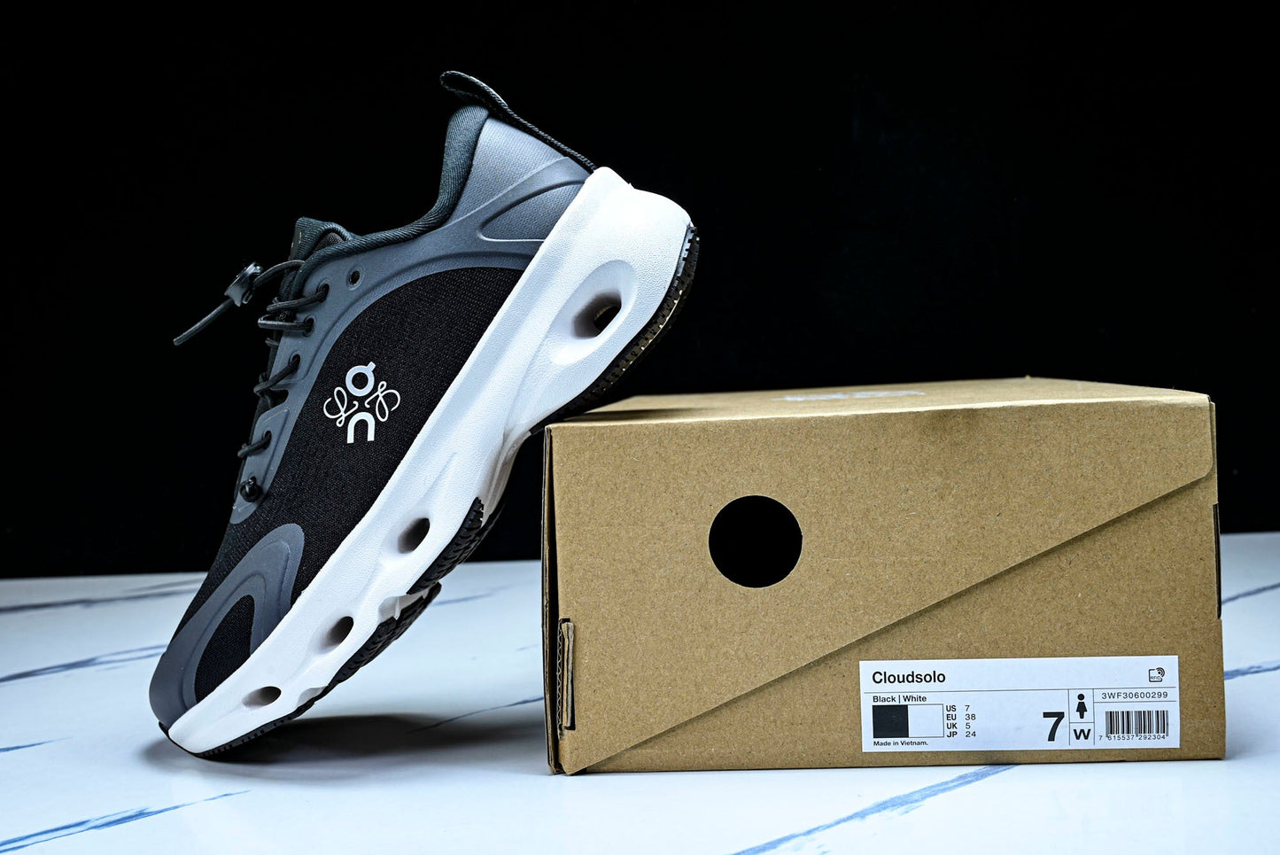 LOEWE × ON Cloudsolo 'Black White'
