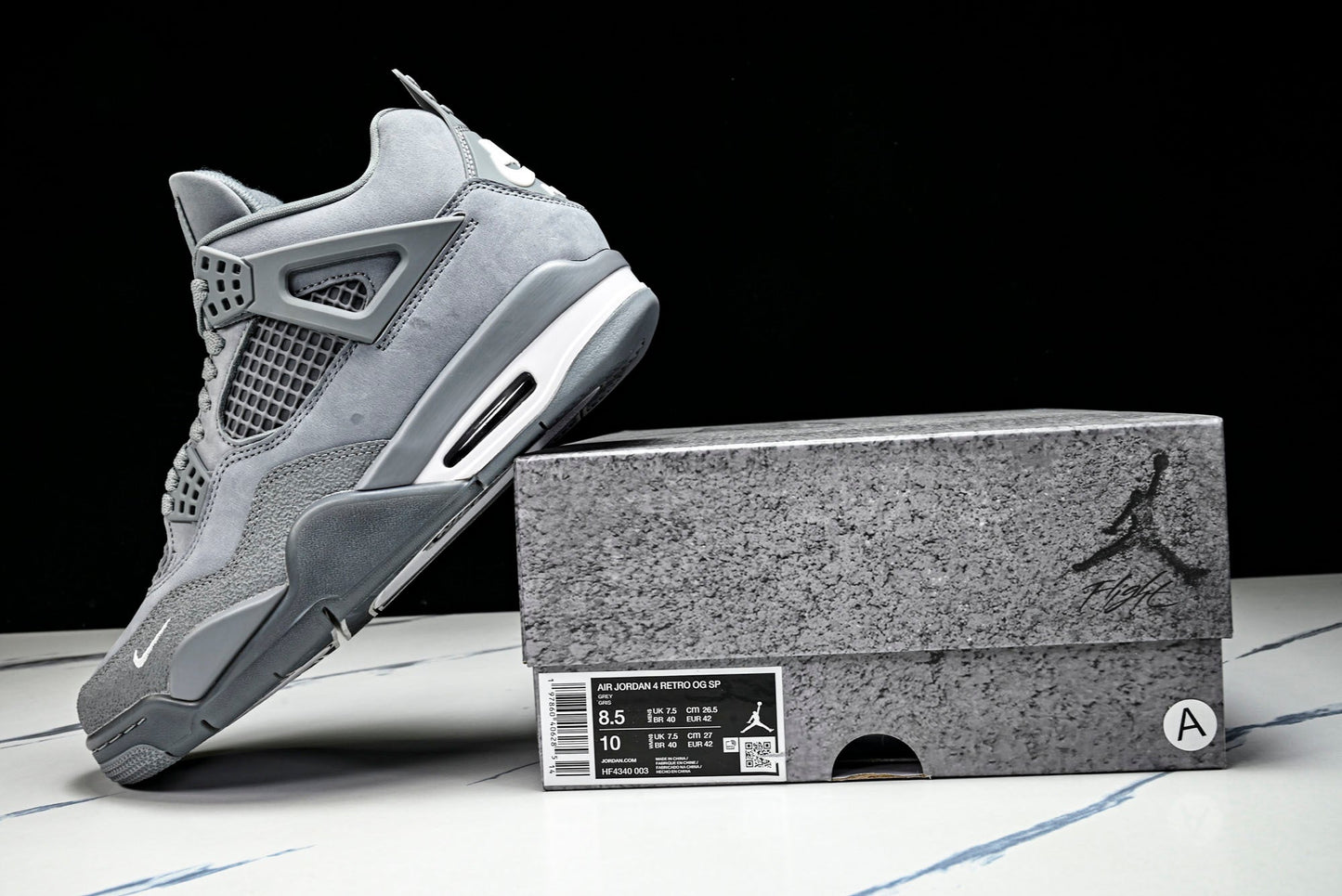 Nigel Sylvester x AJ4 Retro OG Brick by Brick 'Grey' (Unreleased)