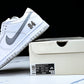 SB Dnk Low x Supreme 94 White Metallic Silver