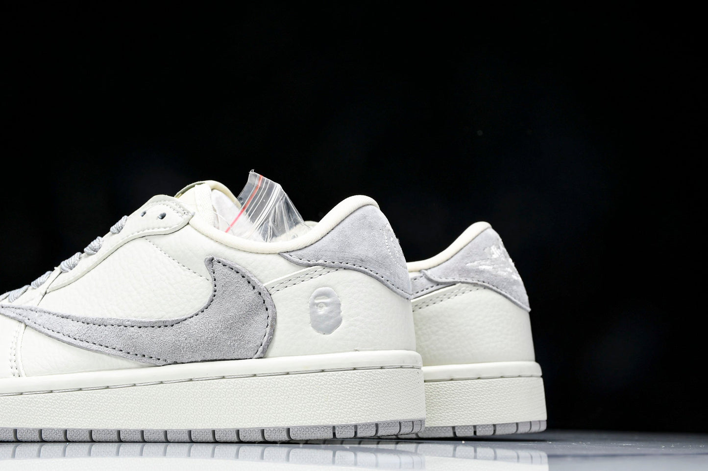 Travis Scott AJ1 Low x BAPE 'White Grey 2.0' (Custom)