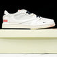 Travis Scott AJ1 Low x Supreme 'White Black Sole' (Custom)