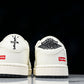 Travis Scott AJ1 Low x Supreme 'White Black Sole' (Custom)