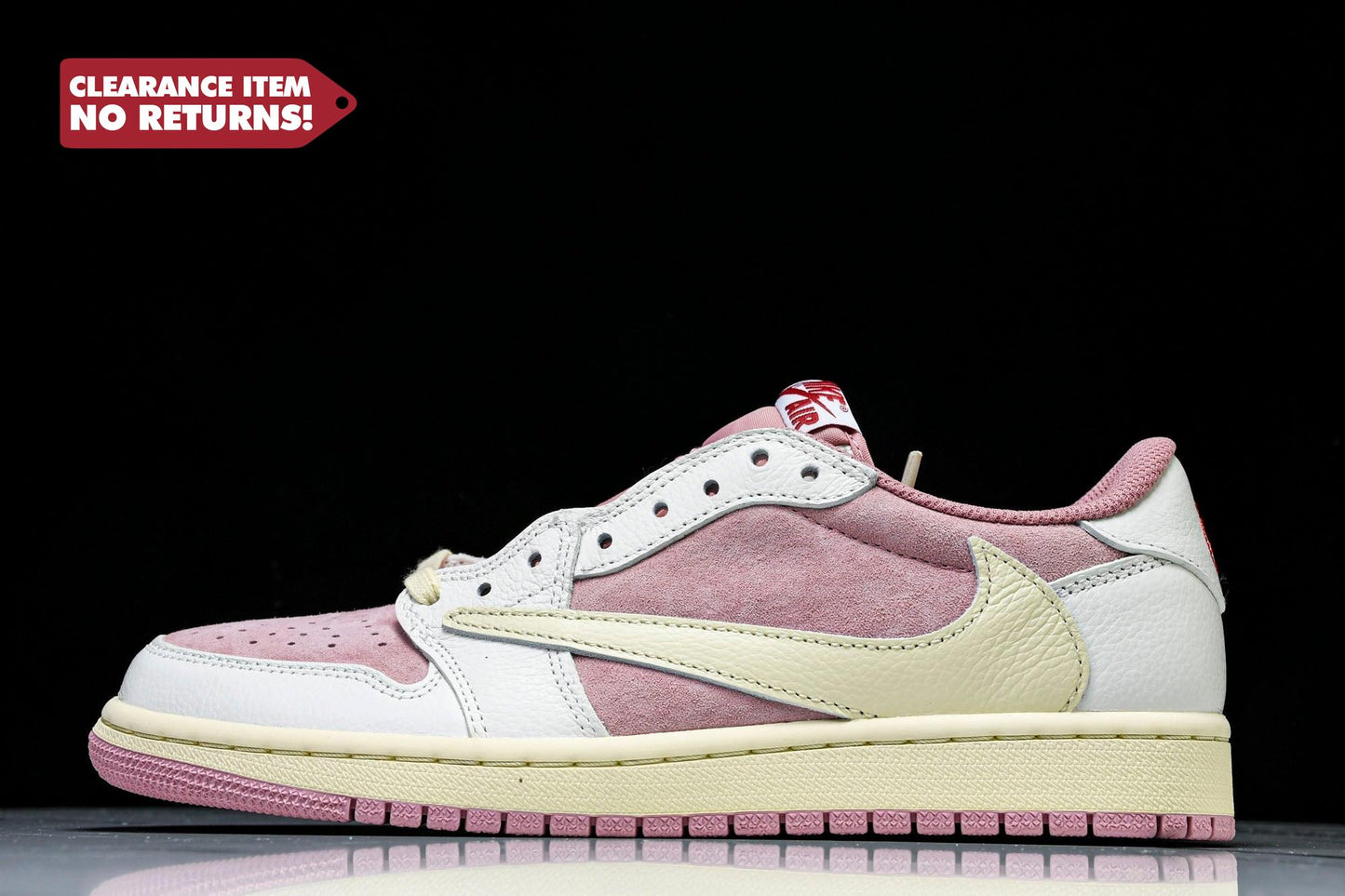 Travis Scott AJ1 Retro Low OG 'Shy Pink' - UK 8 / US 9 / EU 42.5