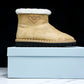 Prada Suede Booties 'Beige'