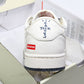 Travis Scott AJ1 Low x Supreme 'White Grey Sole' (Custom)