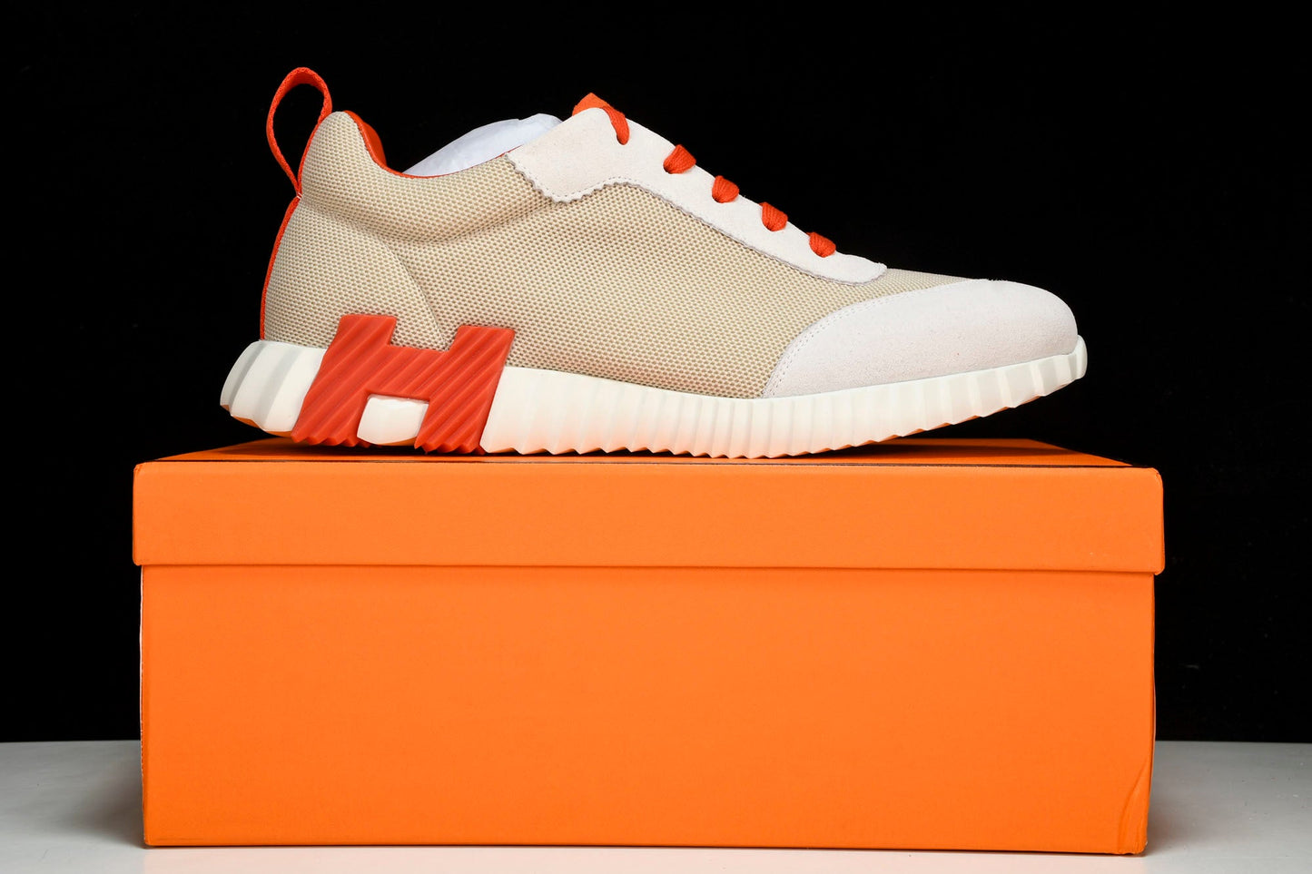 Hermès Bouncing Sneaker 'Beige Orange Bleu'