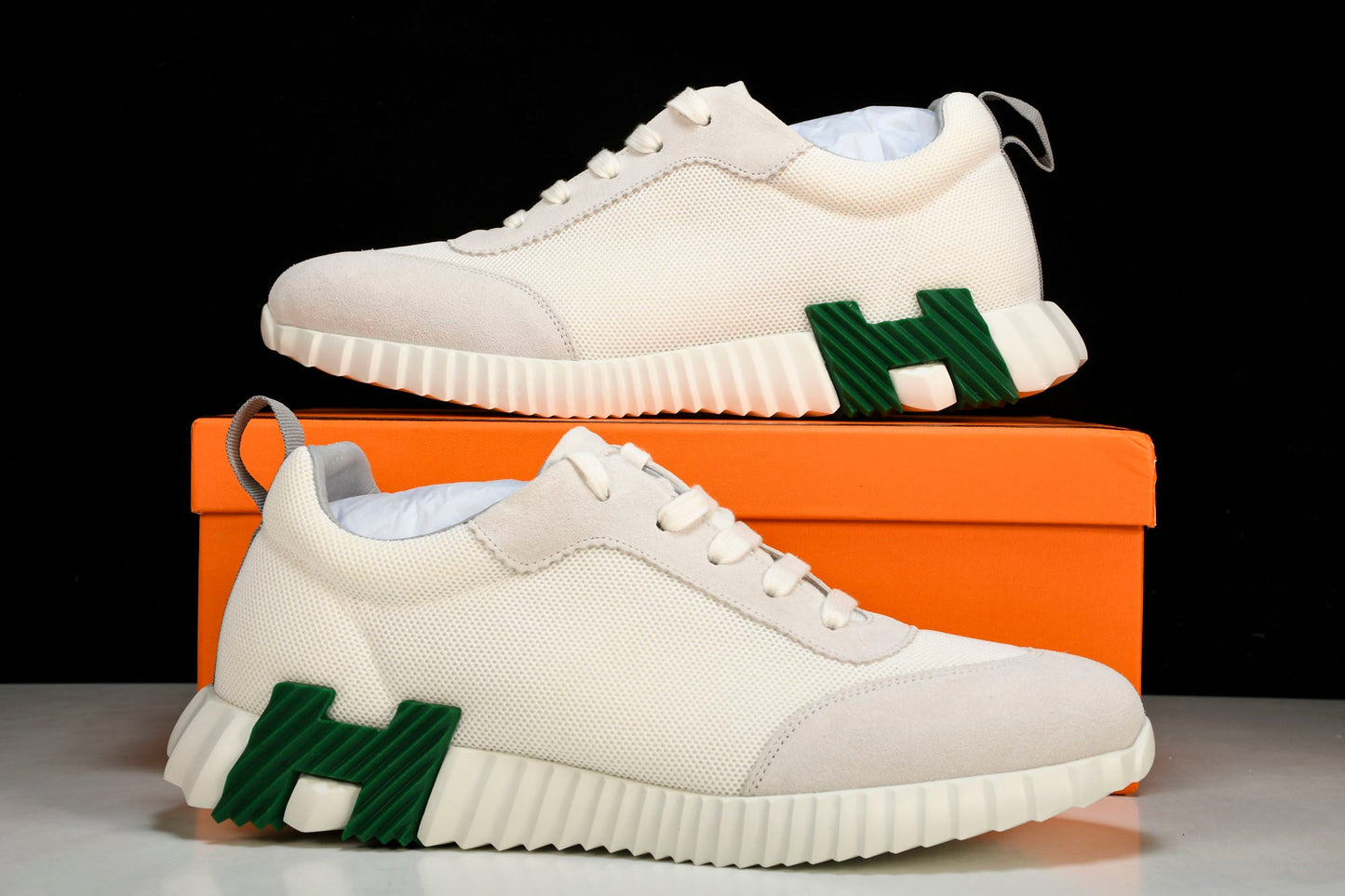 Hermès Bouncing Sneaker 'Blanc Vert'