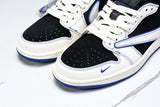 Travis Scott AJ1 Low x Stussy 'Black White Blue' (Custom)