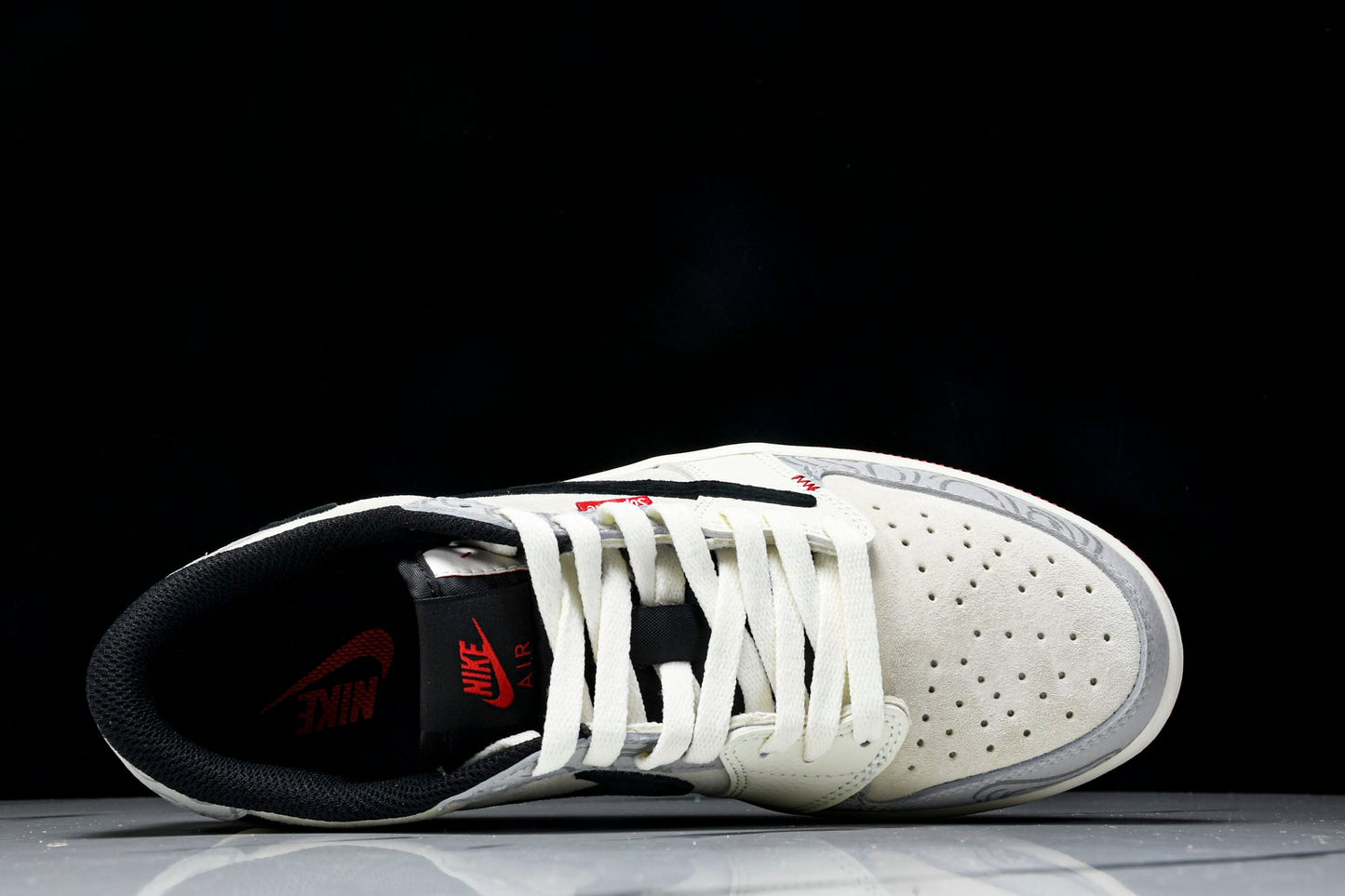 Travis Scott AJ1 Low x Year of The Snake x Supreme 'Grey Black' (Custom)