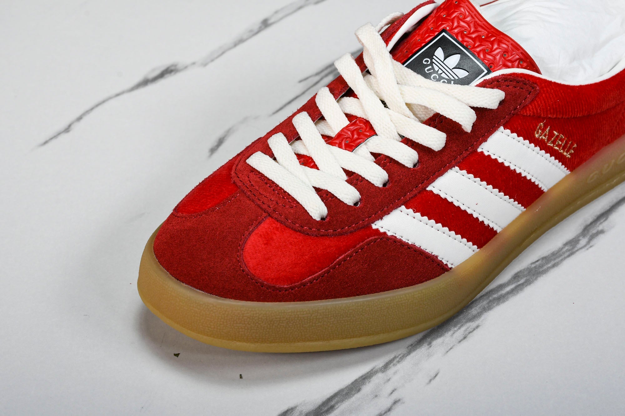 Guссi x Gazelle 'Red Velvet' - UK 7.5 / US 8 / EU 41