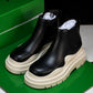 Вottega Veneta Tire Ankle Chelsea Boots 'Black Sea Salt'