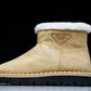 Prada Suede Booties 'Beige'