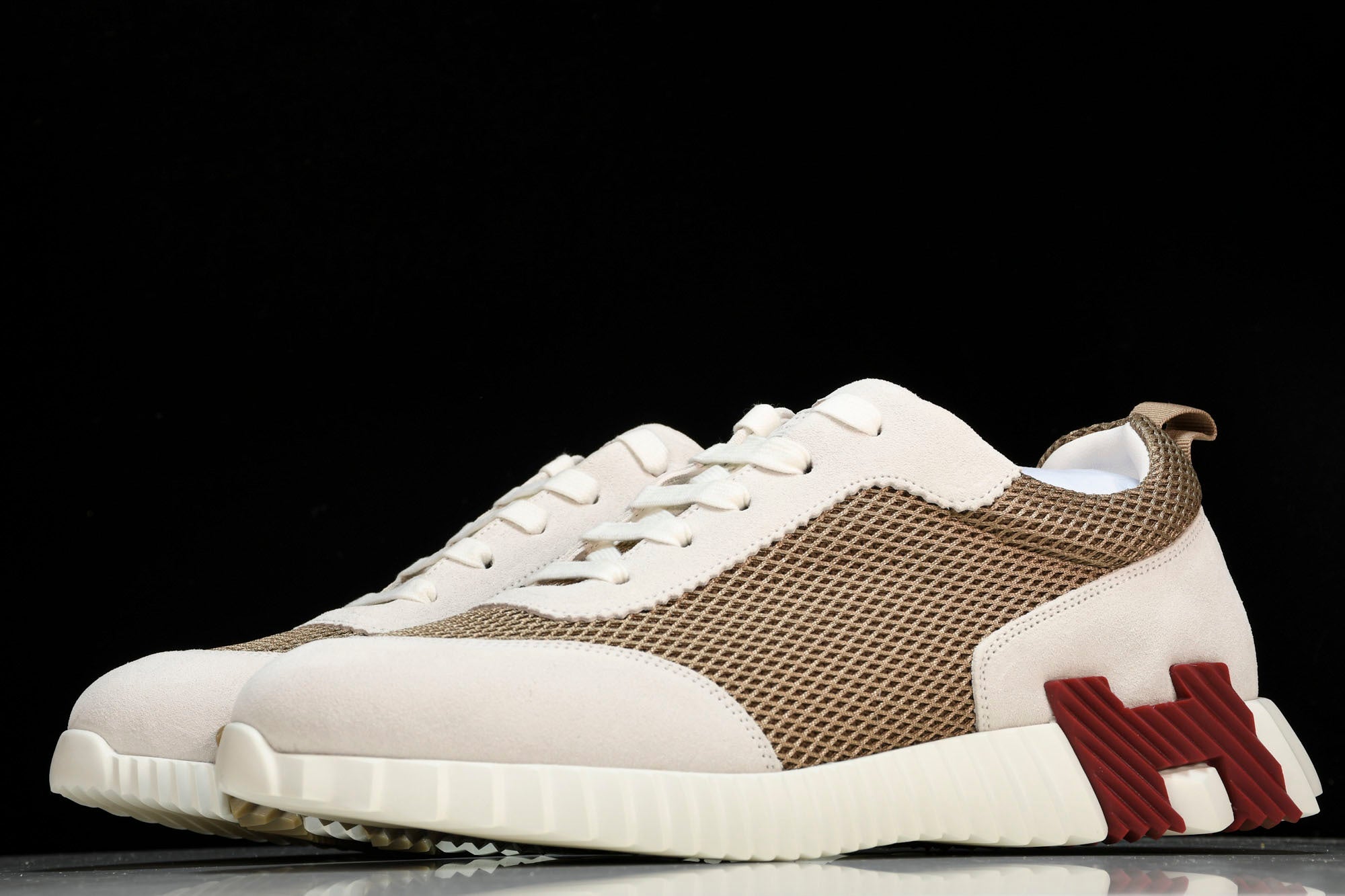 Hermès Bouncing Sneaker 'Beige Argile Blanc'