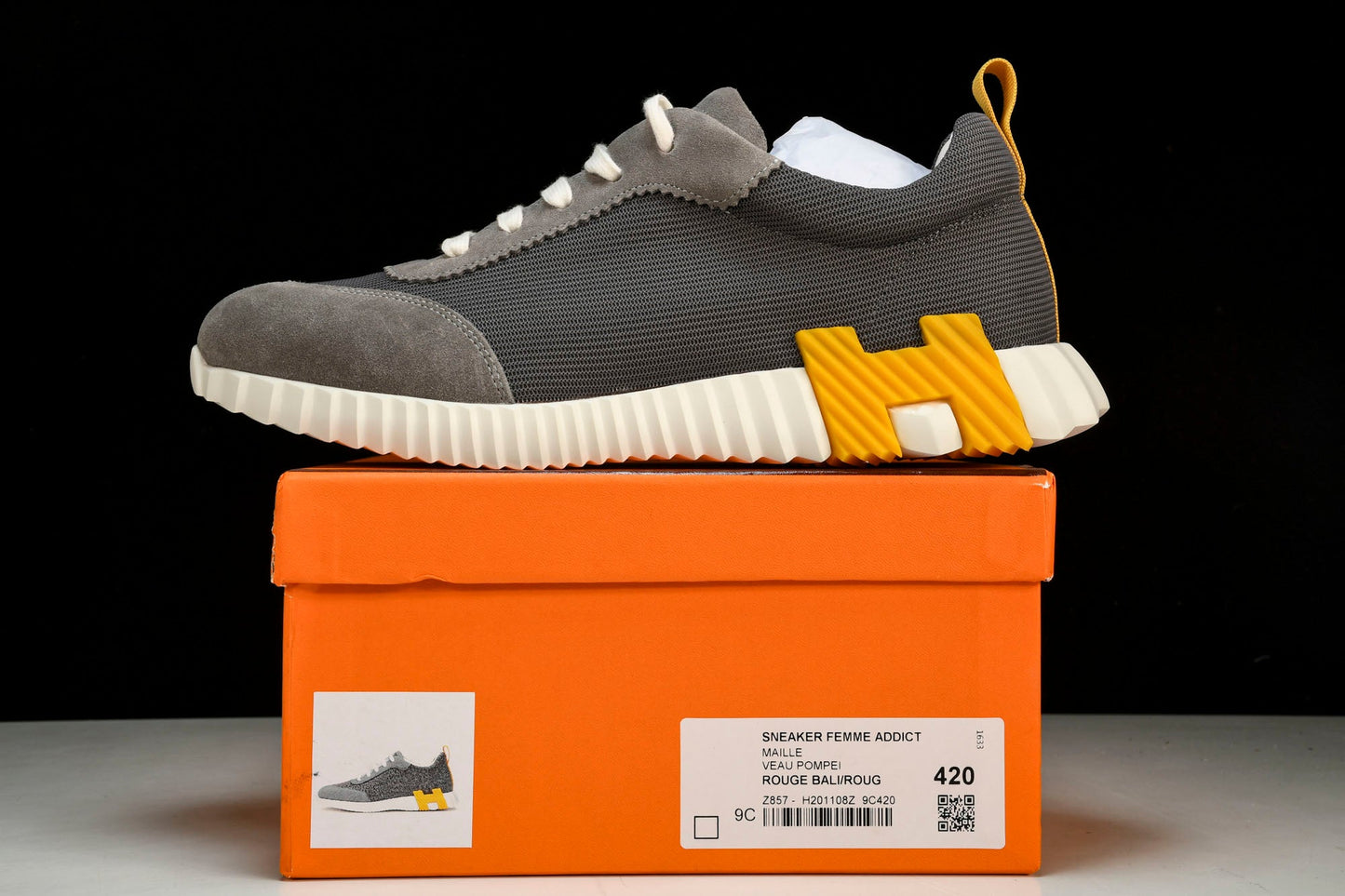 Нermès Bouncing Sneaker 'Gris Jaune'