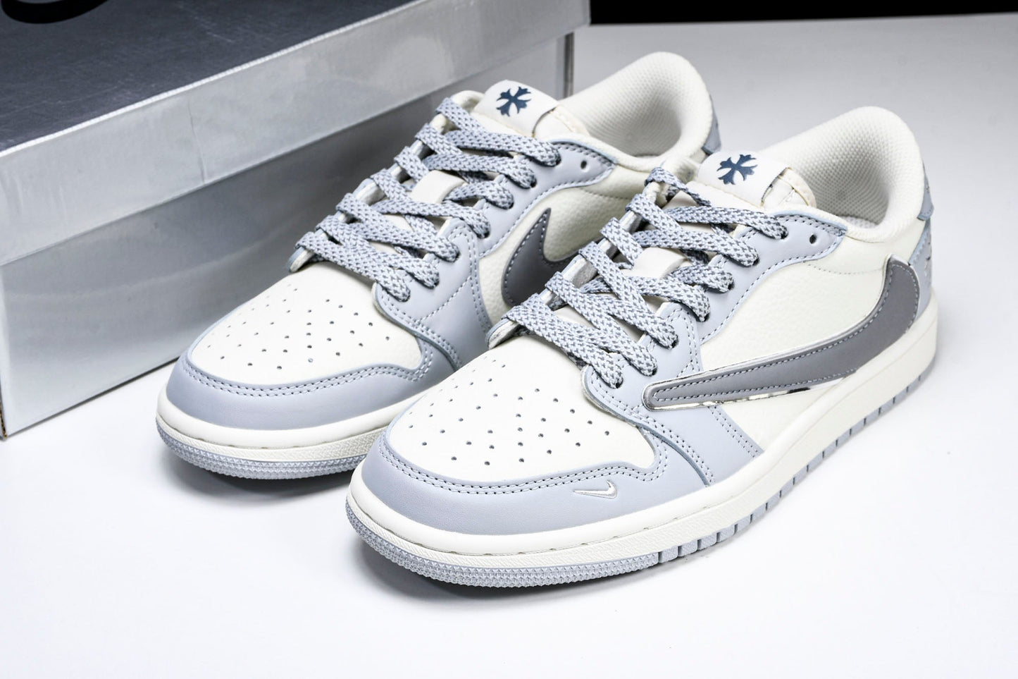 Travis Scott AJ1 Retro Low x Chrome Hearts (Custom) - UK 9 / US 10 / EU 44