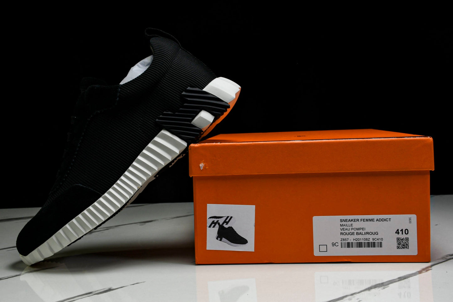 Hermès Bouncing Sneaker 'Noir Blanc'