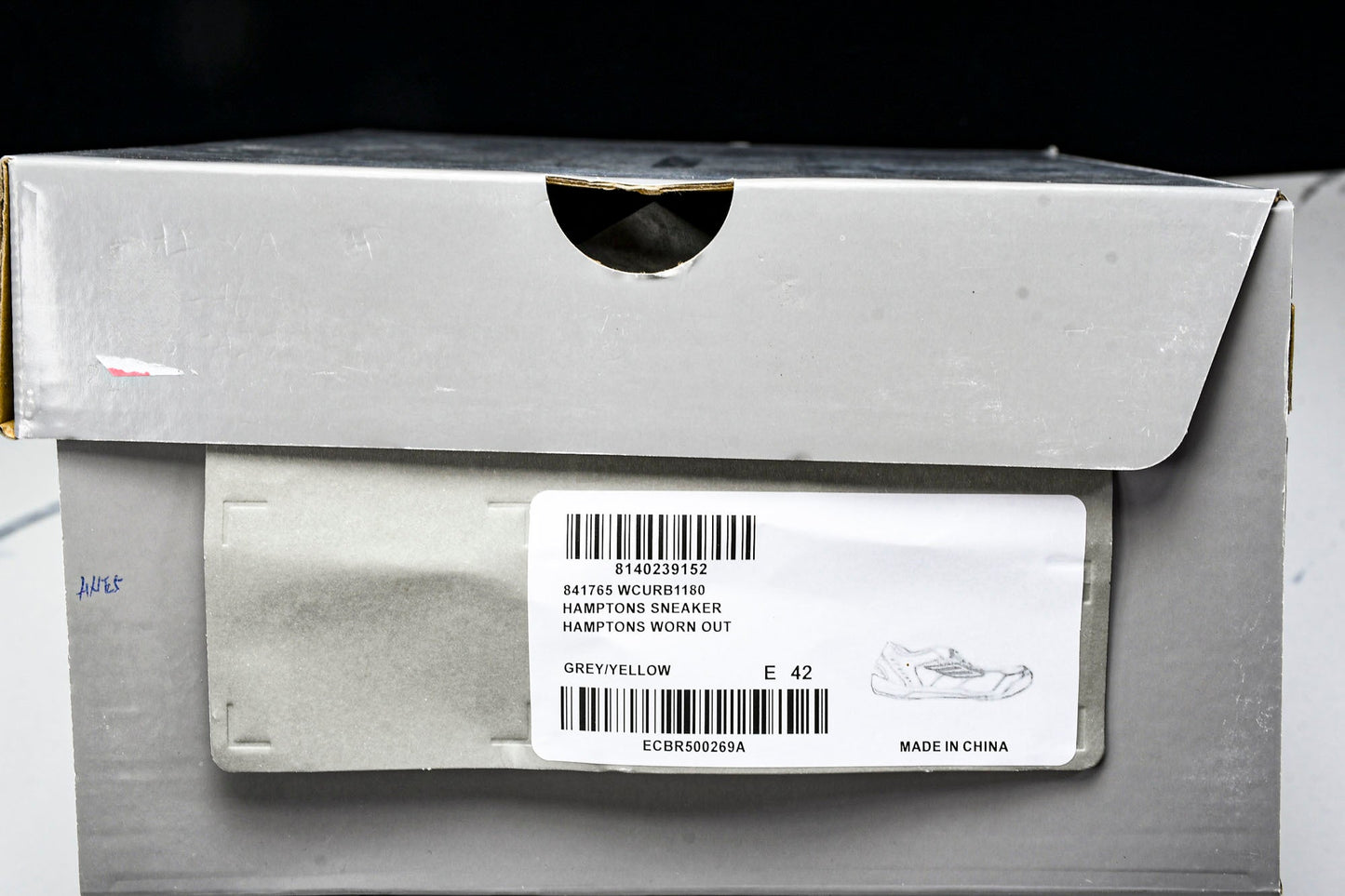 Вalenciaga Hamptons Worn-Out Sneaker 'Grey Yellow'