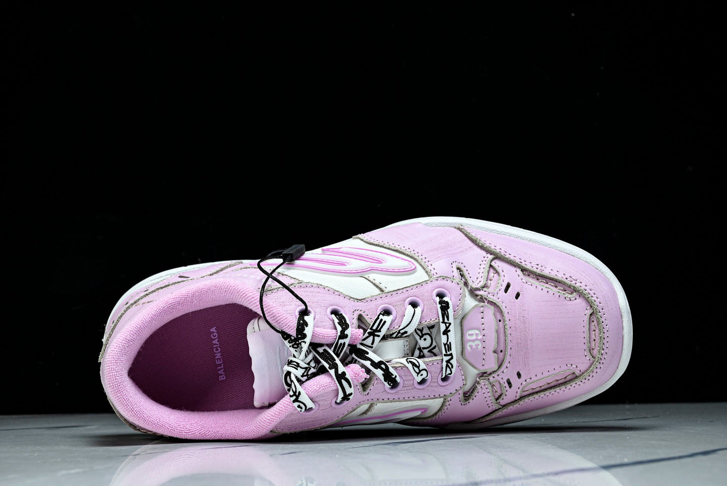 Вalenciaga Hamptons Worn-Out Sneaker 'White Pink'