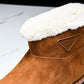 Prada Suede Booties 'Brown'