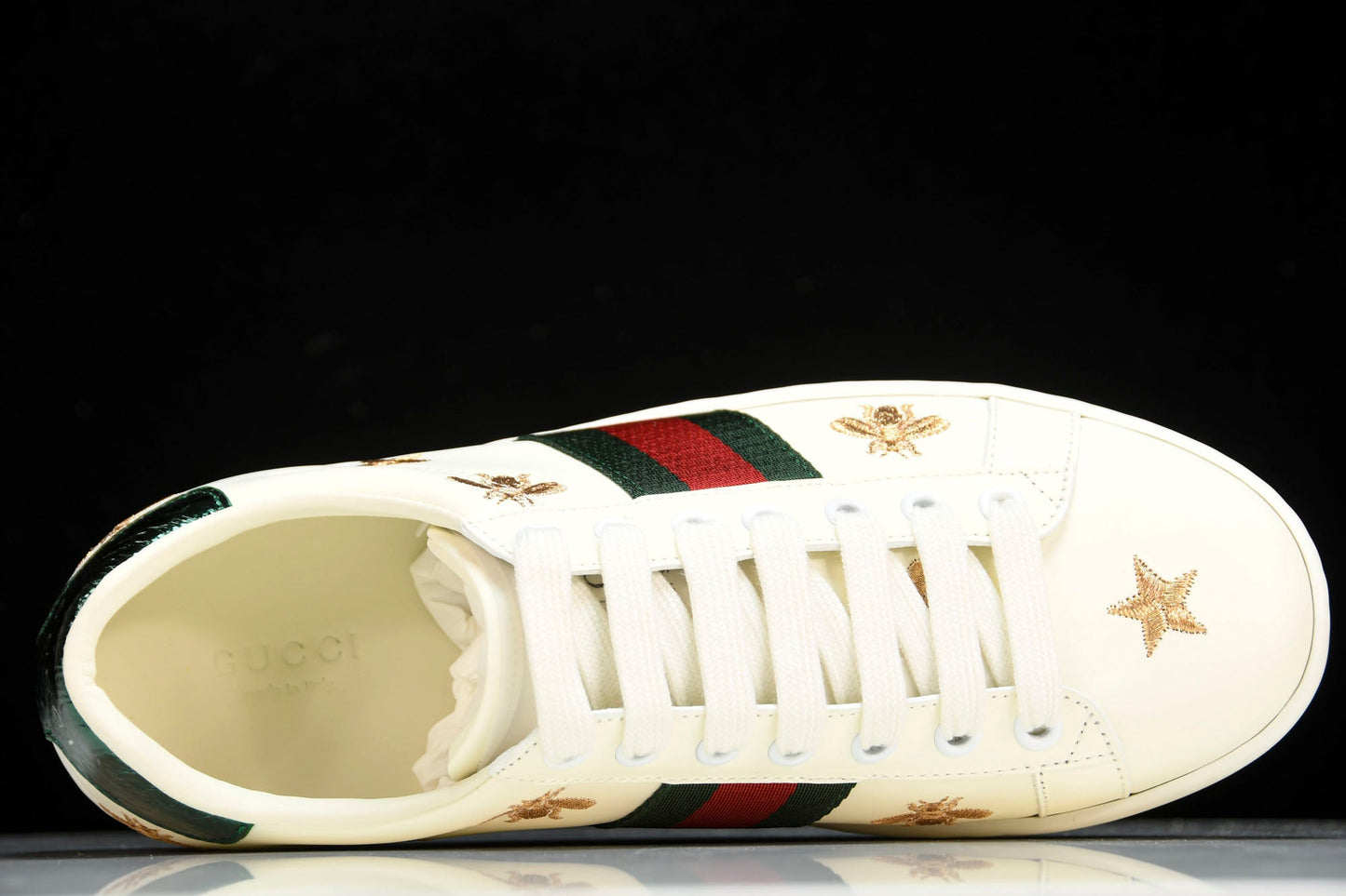 Guссi Ace 'Bees and Stars Green' - UK 7 / US 7.5 / EU 41