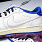 Travis Scott AJ1 Retro Low OG x Fragment ‘Sail Military Blue’