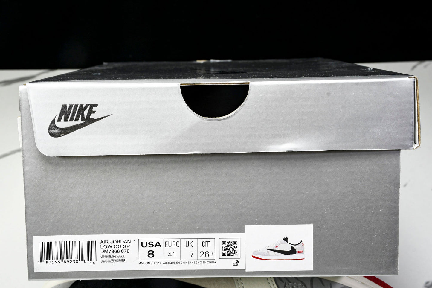 Travis Scott AJ1 Low x Year of The Snake x Supreme 'Grey Black' (Custom)