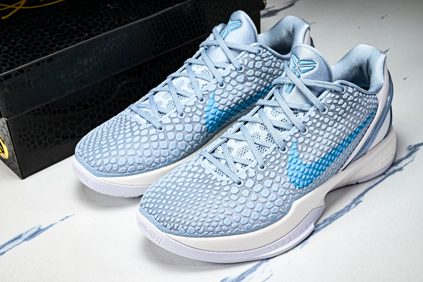 Kobe 6 Protro x Caitlin Clark 'Light Armory Blue'