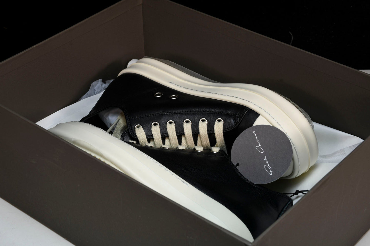 Rick Owens Ramones Low EDFU 'Black Milk' - UK 12 / US 13 / EU 46