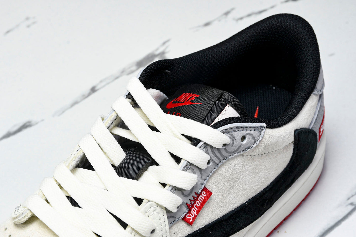 Travis Scott AJ1 Low x Year of The Snake x Supreme 'Grey Black' (Custom)