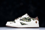 Travis Scott AJ1 Low x BAPE 'Camo 2.0' (Custom)