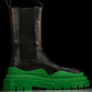 Вottega Veneta Tire Chelsea Boots 'Black Green'