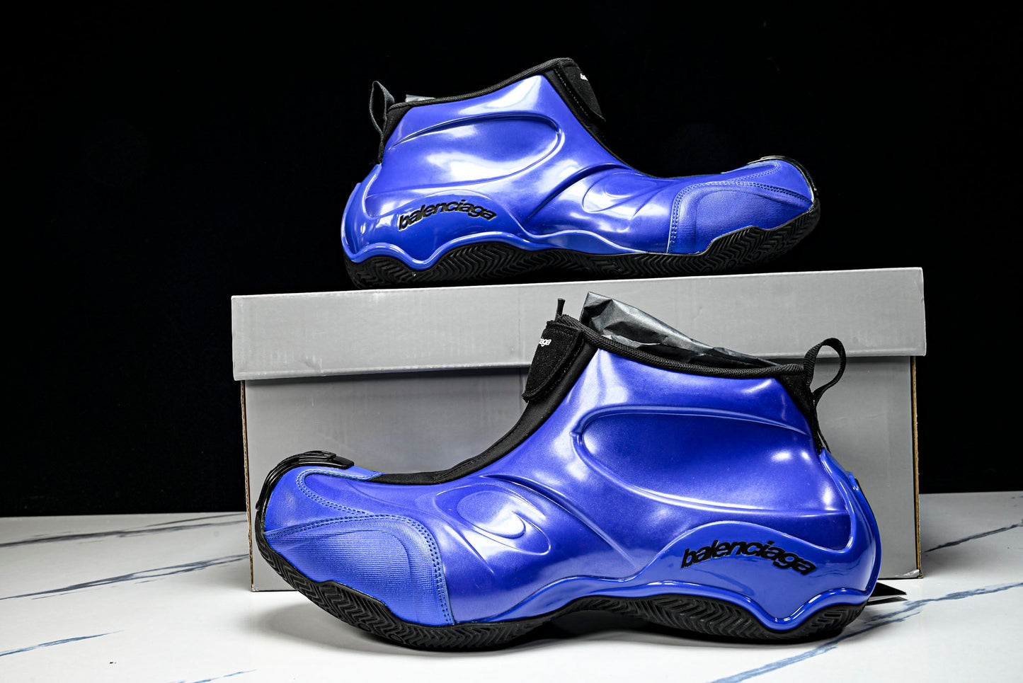 Вalenciaga Basketball Sneaker 'Blue Metallic'