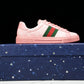 Guссi Ace Web 'Pink Monogram'