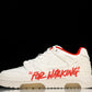 Off-White Out Of Office OOO Low Top "For Walking - White Red